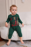 Mörkgrön Merry Christmas Family Pyjamas Set