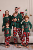 Mörkgrön Merry Christmas Family Pyjamas Set