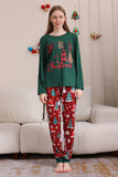 Mörkgrön Merry Christmas Family Pyjamas Set