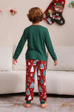 Mörkgrön Merry Christmas Family Pyjamas Set