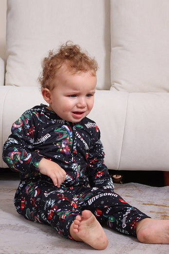 Christmas Navy Family Matchande Pyjamas med huva