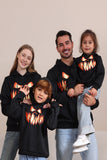 Black Devil Pumpkin Tryck Huva Halloween Familj Tröjor