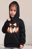Black Devil Pumpkin Tryck Huva Halloween Familj Tröjor