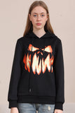 Black Devil Pumpkin Tryck Huva Halloween Familj Tröjor