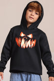 Black Devil Pumpkin Tryck Huva Halloween Familj Tröjor