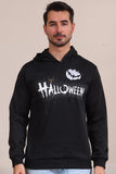 Svart Halloween Familj Kostym Huva Tröja