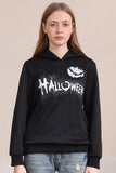 Svart Halloween Familj Kostym Huva Tröja