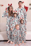 Grå Ett stycke Jul Mönster Matchande Familj Pyjamas