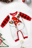 Svart Röd Långärmad Rutig Byxor Jul Pyjamas Set