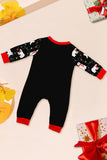 Svart Långärmad Päron Mönster Matchande Familj Pyjamas