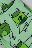 Grön groda tryckt kortärmad matchande familj pyjamas