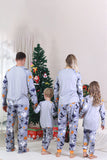 Grå Tryckt Långärmad Familj Halloween Pyjamas