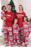 Röd Vinter Tryck Familj Jul Pyjamas