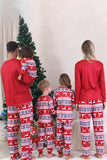 Röd Vinter Tryck Familj Jul Pyjamas