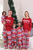 Röd Vinter Tryck Familj Jul Pyjamas