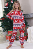 Röd Vinter Tryck Familj Jul Pyjamas