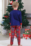 Royal Blue Print Pläd Jul Matchande Familj Pyjamas