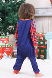 Royal Blue Print Pläd Jul Matchande Familj Pyjamas