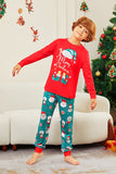 Röd God Jul Jultomten Print Familj Matchande Pyjamas