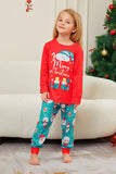 Röd God Jul Jultomten Print Familj Matchande Pyjamas