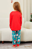 Röd God Jul Jultomten Print Familj Matchande Pyjamas