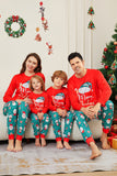 Röd God Jul Jultomten Print Familj Matchande Pyjamas