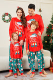 Röd God Jul Jultomten Print Familj Matchande Pyjamas