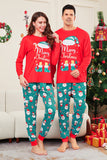 Röd God Jul Jultomten Print Familj Matchande Pyjamas