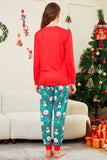 Röd God Jul Jultomten Print Familj Matchande Pyjamas