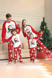 Röd Jultomten Tryck Jul Familj Matchande Pyjamas