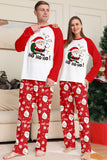 Röd Jultomten Tryck Jul Familj Matchande Pyjamas