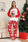 Röd Jultomten Tryck Jul Familj Matchande Pyjamas