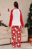 Röd Jultomten Tryck Jul Familj Matchande Pyjamas