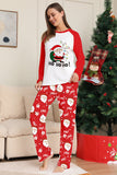 Röd Jultomten Tryck Jul Familj Matchande Pyjamas