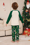 Mörkgrön Jul Tryck Jultomten Familj Matchande Pyjamas Sets