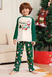Mörkgrön Jul Tryck Jultomten Familj Matchande Pyjamas Sets