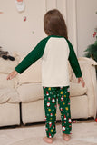 Mörkgrön Jul Tryck Jultomten Familj Matchande Pyjamas Sets