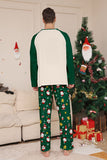 Mörkgrön Jul Tryck Jultomten Familj Matchande Pyjamas Sets