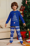 Röd Print Tree Långärmad Jul Familj Matchande Pyjamas
