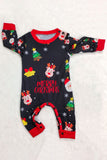 Jul Mysig Röd Tryck Familj Matchande Pyjamas Set