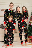 Jul Mysig Röd Tryck Familj Matchande Pyjamas Set