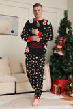 Jul Mysig Röd Tryck Familj Matchande Pyjamas Set