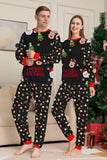 Jul Mysig Röd Tryck Familj Matchande Pyjamas Set