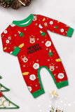 Jul Mysig Röd Tryck Familj Matchande Pyjamas Set