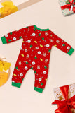 Jul Mysig Röd Tryck Familj Matchande Pyjamas Set