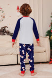 Grå, Blå, Snögubbe, Tryck, Jul, Familj, Matchande Pyjamas