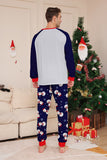 Grå, Blå, Snögubbe, Tryck, Jul, Familj, Matchande Pyjamas