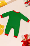 Grön Horisontell Stripe Tryck Jul Familj Matchande Pyjamas Set