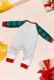 Grön Merry Christmas Plaid Print Familj Matchande Pyjamas Set