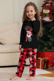 Svart Röd Ren, Snöflinga, Tryck, Jul, Familj, Matchande Pyjamas Set